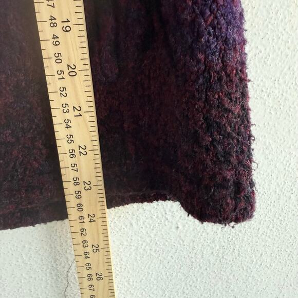 Vtg Fleece Vest Horses Western Wool Ombre Cowgirl Women M Made in USA Bear Ridge - Picture 5 of 6